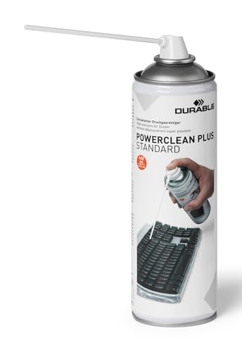 DURABLE - Spray Dépoussiérant Haute Pression POWERCLEAN® PLUS - Bombe Depoussiérante PC, Matériel Bureau - 400 ml