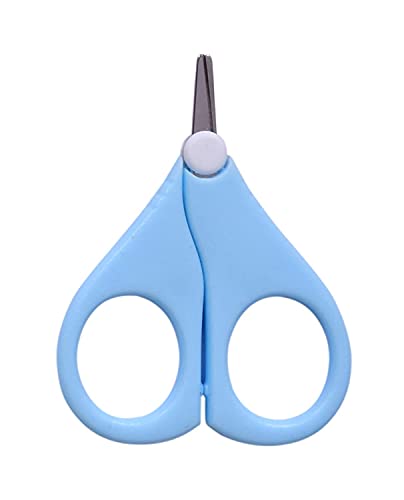 Image of Baby Scissors and Nail Clipper set /4-In-1 Baby Grooming Kit in Plastic Box Packing-Blue