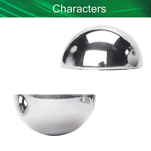 Yinpecly 100Mm Dia Thickened Gazing Hemisphere 304 Stainless Steel Hollow Ball Mirror Globe Polished Shiny Sphere For Home Garden, Silver Tone 2Pcs #TOP2