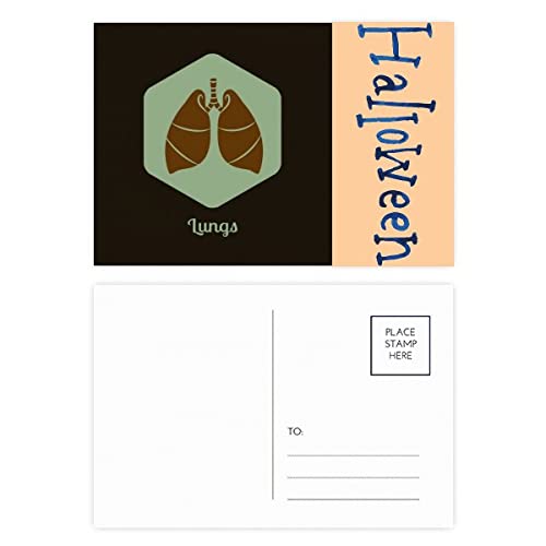 Cartes postales pour Halloween Body Lung lot de 20 pour inviter sans stress