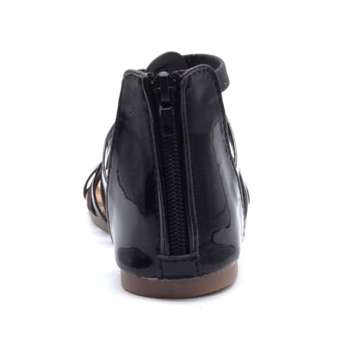 Jazamé Toddler Girls' Gladiator Sandals with Back Zipper Open Toe Shoes3