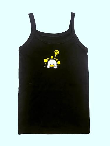 Image of KiddoPanti Girls 100% Cotton Printed Camisoles Tank Top Slips Pack of 3