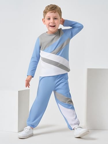 Image of Boy Clothes Plant Camouflage Pants LA Letter Print Top Sweatsuit Fall Boys Outfits Set