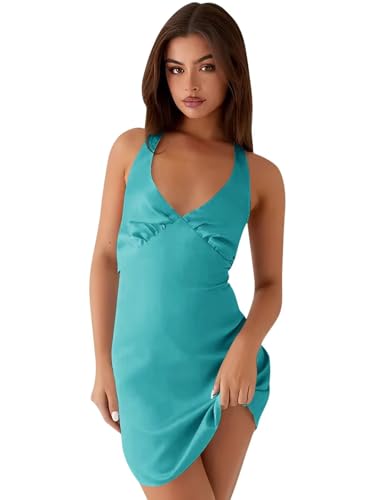 Bedlover Satin Homecoming Dresses for Teens 2025 Short Halter Prom Cocktail Party Gowns with Bow