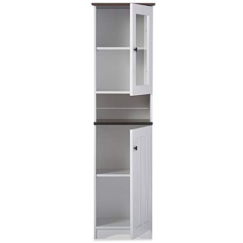 Baxton Studio Dr 883300-White/Wenge Cabinet, White/Dark Brown #TOP5
