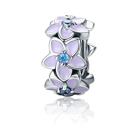 ARTCHARM 925 Sterling Silver Stopper Beads Spacers Charms fits European DIY Bracelet, Personalized Gifts for Mothers Day/Birthday/Christmas ¡­, Silver, silver Cover