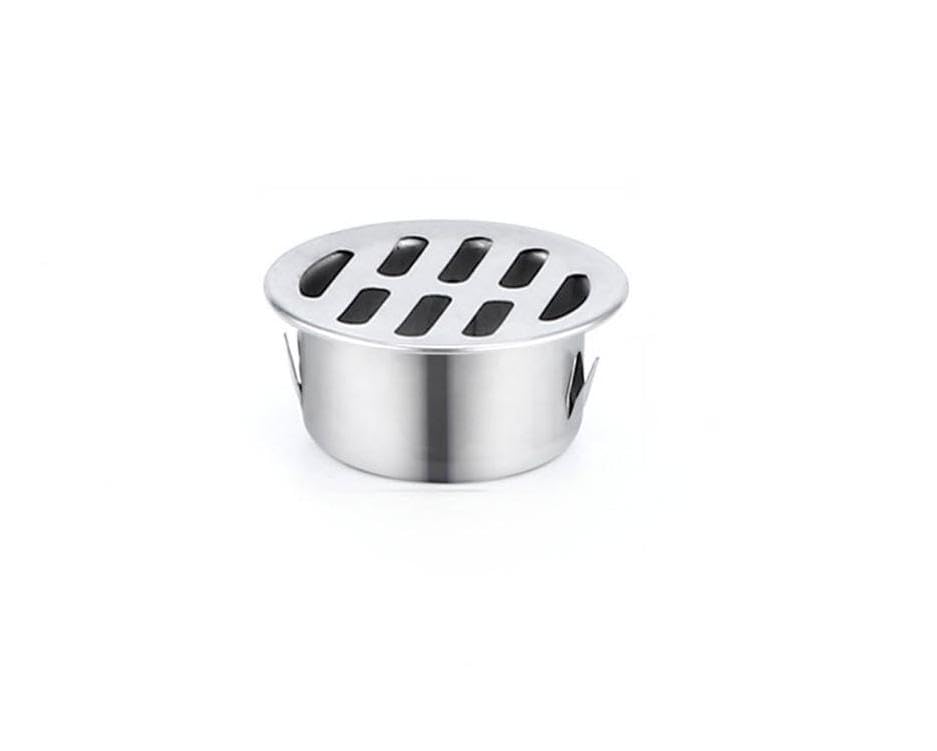 Round Stainless Steel Floor Drain, Metal Steel Gully Grid Shower Anti-clogging Plughole Filter Home Tools for Outdoor Balcony Yard(Ø50mm)