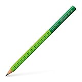 faber castell bleistift grip 1345 Ergonomische Dreikantform Faber-Castell 111932 - Bleistift Jumbo Grip Two Tone, Grün, 1 Stück