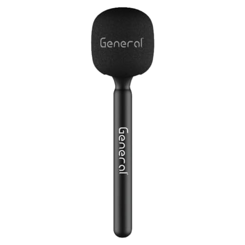 محول ميكروفون يدوي من جنرال، موديل GHM-001، مع واقي رياح وحامل عالمي وتصميم مريح، متوافق مع الميكروفونات اللاسلكية وأجهزة الإرسال