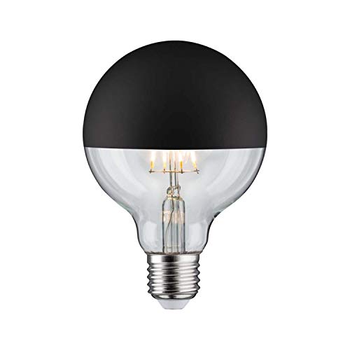 Preisvergleich Produktbild LED Globe 95 Kopfspiegel Schwarz matt 5W E27 Warmweiß dimmbar