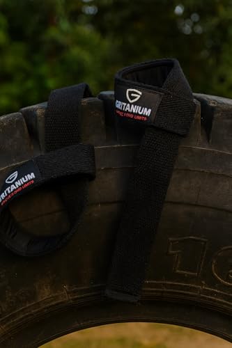 Image of Gritanium Nutrition Deadlift Straps | Heavy Duty Gym Wrist Support | Weightlifting Straps for Deadlift, Back Workout, Pulling, Grip Strength | Premium Cotton Padded Lifting Bands for Men & Women