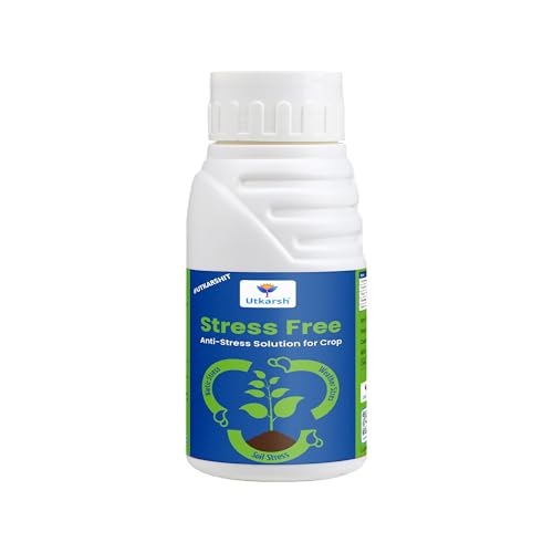 Image of Utkarsh Stress Free - Humic acid, Fulvic acid & Amino Acid Seaweed Extract based Biostimulant, Stimulates Flowering & Fruit Setting, Promotes Vigorous Root & Shoot Growth | 250 ml; Pack of 1