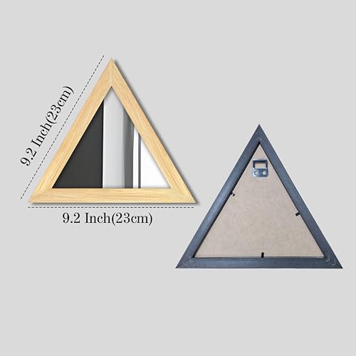 Image of Art Street Triangle Decorative Wall Mirror Set of 3 Triangle Shape Mirror for Home Decoration, Size-10X10 Inch, Framed