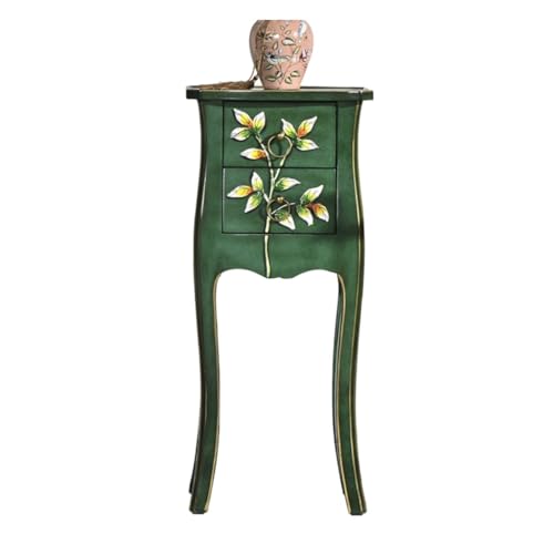 eexbz Sofa Living Room Hand-Painted Small Coffee Table Solid Wood Small Side Cabinet Retro Old Corner Table Corner Painted Sofa Side Table Sofas for Living Room