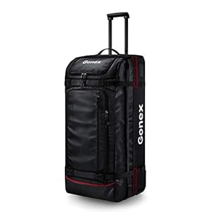 Gonex Wheeled Duffel Bag 100L Water-Repellent Rolling Luggage with Wheels Travel Holdall Bag Unisex 33 inch, Black