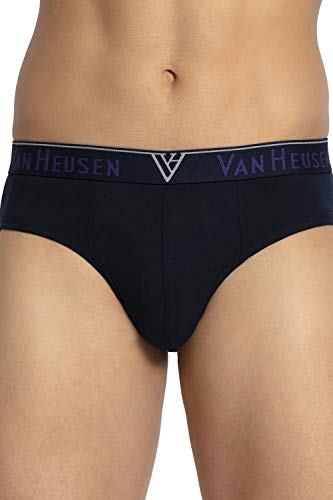 Image of Van Heusen Men's Cotton Brief Pack of 1| Ribbed Cotton | Anti-Bacterial | Stay fresh | Sweat Absorbant | Moisture-Wicking | Long Lasting Colors |Breathable Combed Cotton for extra comfort | Soft Waistband | Soft Touch | Style 10004