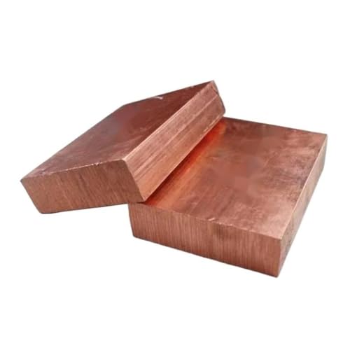 Copper Shaft Square Flat Bar, Length 200mm Copper Flat Bar, 2mm 4mm 5mm 8mm Thick Copper Flat Bar Stock 1pc(5x40x200mm)