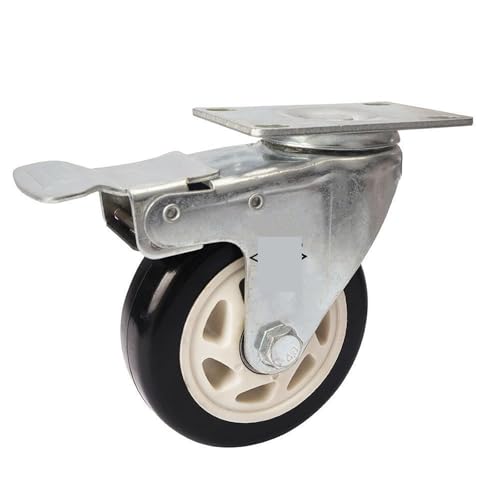 Roulette universelle 3 pouces imprimée avec frein et double roulement pour chariot