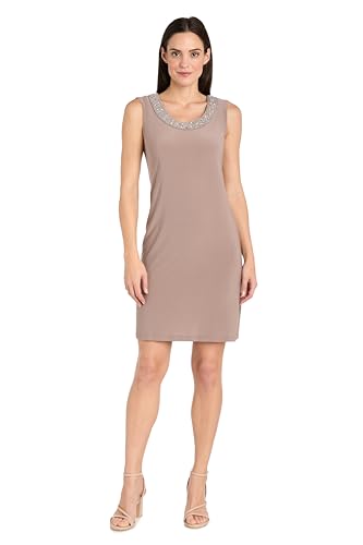 Image of R&M Richards Women's Petite Glitter Trim Jacket Dress