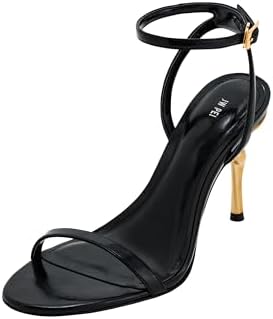 JW PEI Women's Alivia Gold Metal Heel Sandals