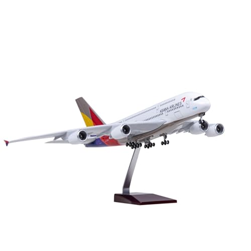 Avión modelo a escala A380 Asiana de 45cm réplica coleccionable miniatura de precisión