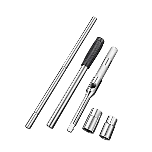 Llave para tuercas de rueda 4 vías y adaptador extendido para reparación de neumáticos 7