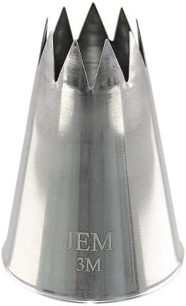 PME JEM Large Open Star Savoy Piping Nozzle no. 3M, Silver
