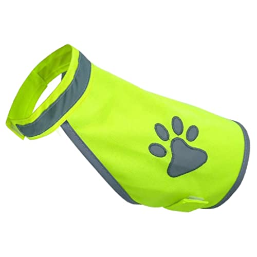 Hund reflektierende Weste hohe Sichtweite Nacht Sicherheitswesten Haustier Jacke Kleidung Fluoreszierende grüne S