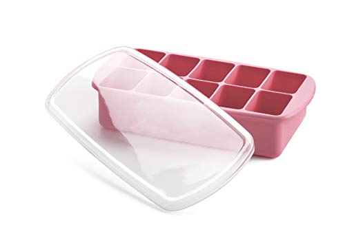 melii Silicone Baby Food Freezer Tray with Lid | 10 x 2oz Portion Cubes – Breastmilk & Homemade...