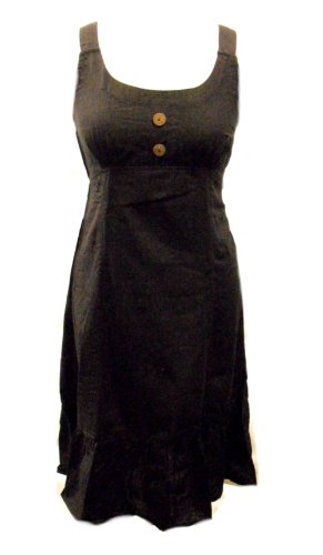 Robe d'été longue coton noir fluide et légère contre la chaleur