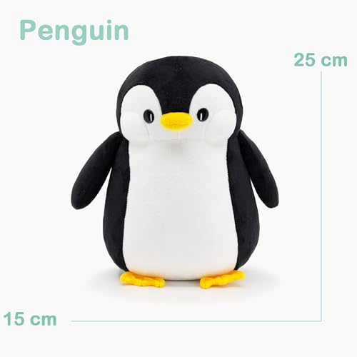 Image of Plush Penguin Toy - Soft & Cuddly Black and White Penguin Soft Cute for Kids, Toddlers & Babies | Huggable Bedtime Toy, Birthday Gift, Nursery Decor, Travel Buddy