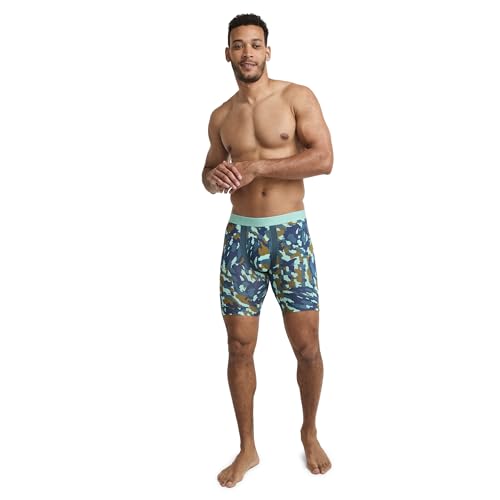 Jockey Men's Underwear Chafe Proof Pouch Cotton Stretch 8.5" Long Leg Boxer Brief - 3 Pack, Chaotic Camo, L4
