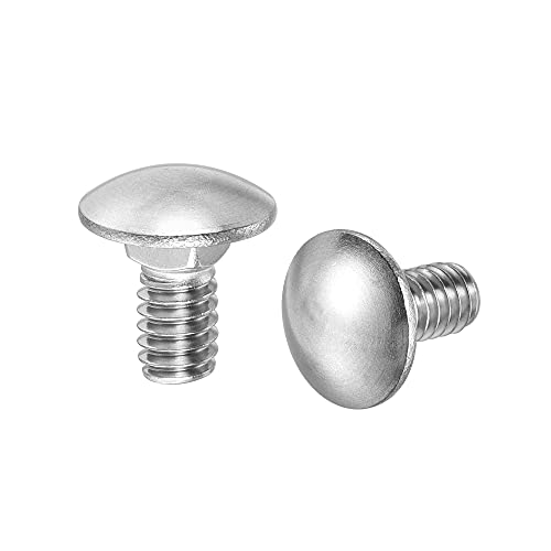 Image of uxcell 1 /4-20x1 /2 Carriage Bolt Round Head Square Neck 304 Stainless Steel 50pcs