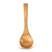 Shipenophy Glatte natürliche hölzerne Schöpfkelle mit langem Griff Löffel Küchenutensilien-Familie für Küche(Natural Wood Spoon)