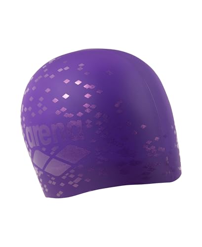 Arena Gorro de natación Unisex de Silicona Brillante para Mujeres y Hombres, Entrenamiento intensivo, Duradero, Suave, elástico, Ciruela/Violeta - imagen 3