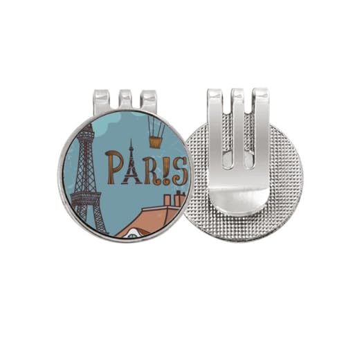 Marqueur de balle de golf France Tour Eiffel en émail de haute qualité avec clip