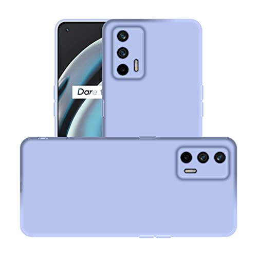 Image of Case Creation Liquid TPU Silicone Cover for Realme GT Neo 2T Soft Case,Anti-Dirty Slim Case Frosted Matte Candy TPU Raised Bezel (Splash of Color) Back Case Cover for Realme GT Neo 2T -Light Purple