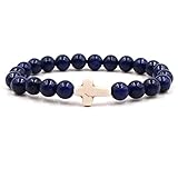 ⚔️QUALITÄTSMATERIAL: Unser Perlenarmband besteht aus Kristall. Die Kristallperlen am Armband sind Lapislazuli. Jede Perle wird von uns sorgfältig ausgewählt, schön und fein poliert. Langlebig und hypoallergen.