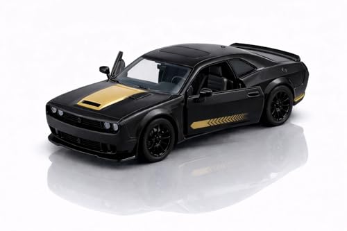 Image of 1:64 Dodge Challenger SRT Hellcat Diecast Model Car - Racing Toy with Opening Doors | Metal Body, Detailed Interior | Mini Collectible Car for Boys & Kids (Random Colour 1Pc)