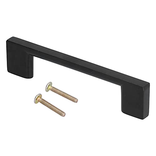 NYSUZHOUJI Modern Black Zinc Alloy Cabinet Door Handle for Wardrobes (126mm)