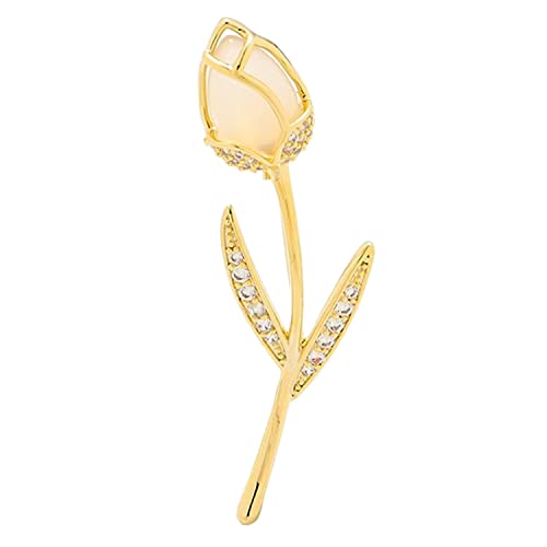 Image of Fashion Rhinestone Flower Brooches Pins Cute Pearl Crystal Floral Lapel Pin Brooch Costume Decorate Jewelry for Women Gril Gift