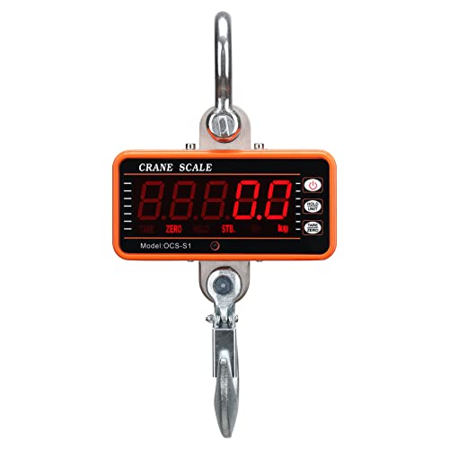 Reshy Digital Crane Scale 2000Lb/1000Kg Digital Hanging Scale Industrial Heavy Duty Crane Scale With Remote For Farm,Factory,Construction,Hunting (Orange) #TOP2