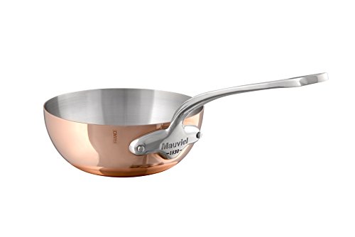 Mauviel M'Heritage 150 S 1.5mm Polished Copper & Stainless Steel Chef Pan, And Cast Stainless Steel Handle, 2.1-qt, Made In France