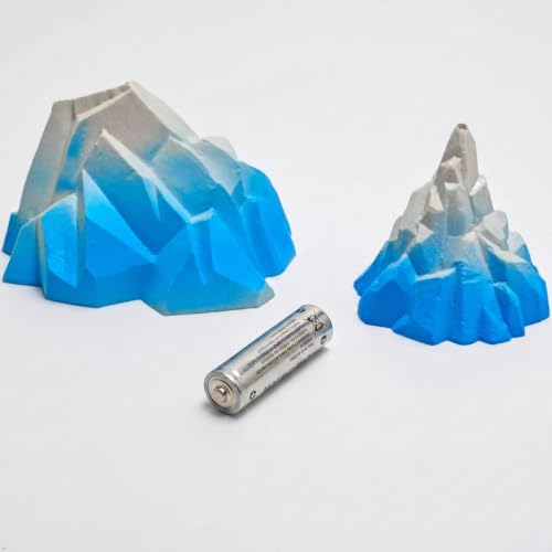 Image of Kai Dream Miniature Diorama Iceberg Resin Sculpture,Mini Ski Figurines | Decor for Home, Office, Miniature Model Building, Winter Wonderland Themed Display, Collectible Figurine