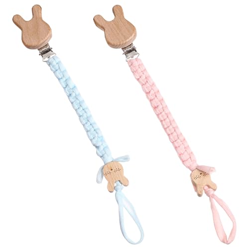 Schnullerkette Stoff 2 Stück Schnullerketten Baby, Nuckelkette,...