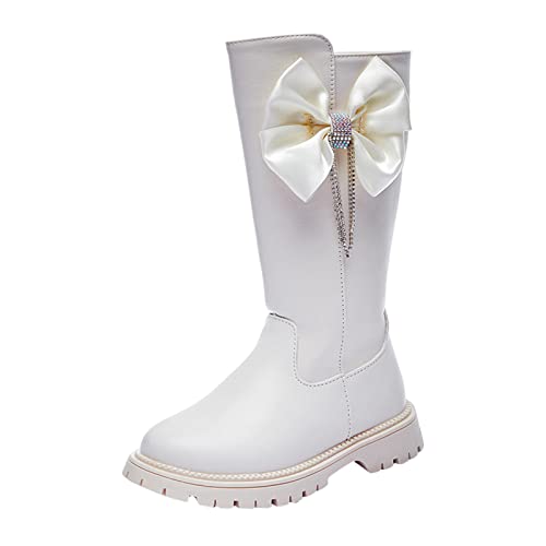 Kids Boots Long Boots High Boots Autumn And Winter New Girl Soft Bottom Leather Boots Juniors Fashion Boots