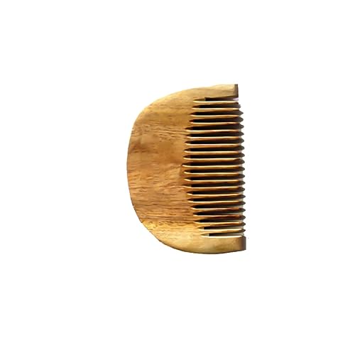 Ishilp Peine de madera de neem para barba, peine de barba para hombre, peine de barba hecho a mano para hombre