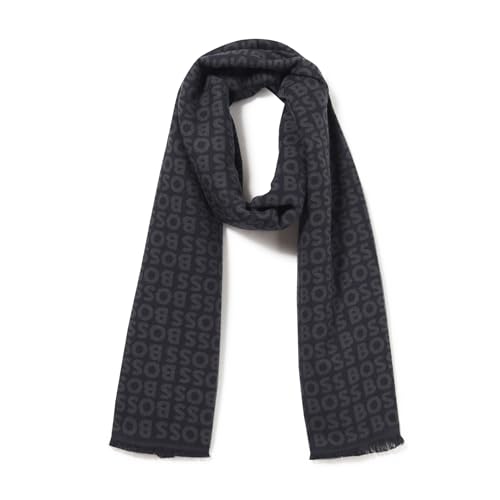 BOSS womens Brusched Viscose All Over Logo Scarf - Product BOSS womens Brusched Viscose All Over Logo Scarf - Product