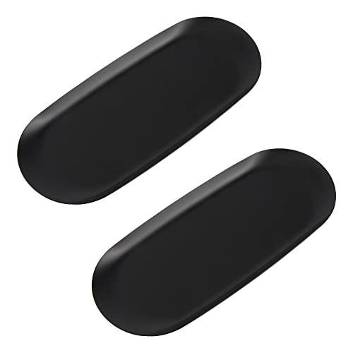 2Pcs Plateau de Rangement en Acier Inoxydable Ovale Assiette D'ornements Plateau de Rangement en Acier Plateau de Parfum Plateau De Bibelots pour Serviettes CosméTiques Bijoux