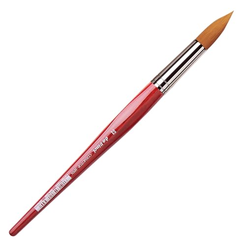 Image of da Vinci Watercolor Series 5580 CosmoTop Spin Paint Brush, Round Synthetic with Red Handle, Size 22 (5580-22)